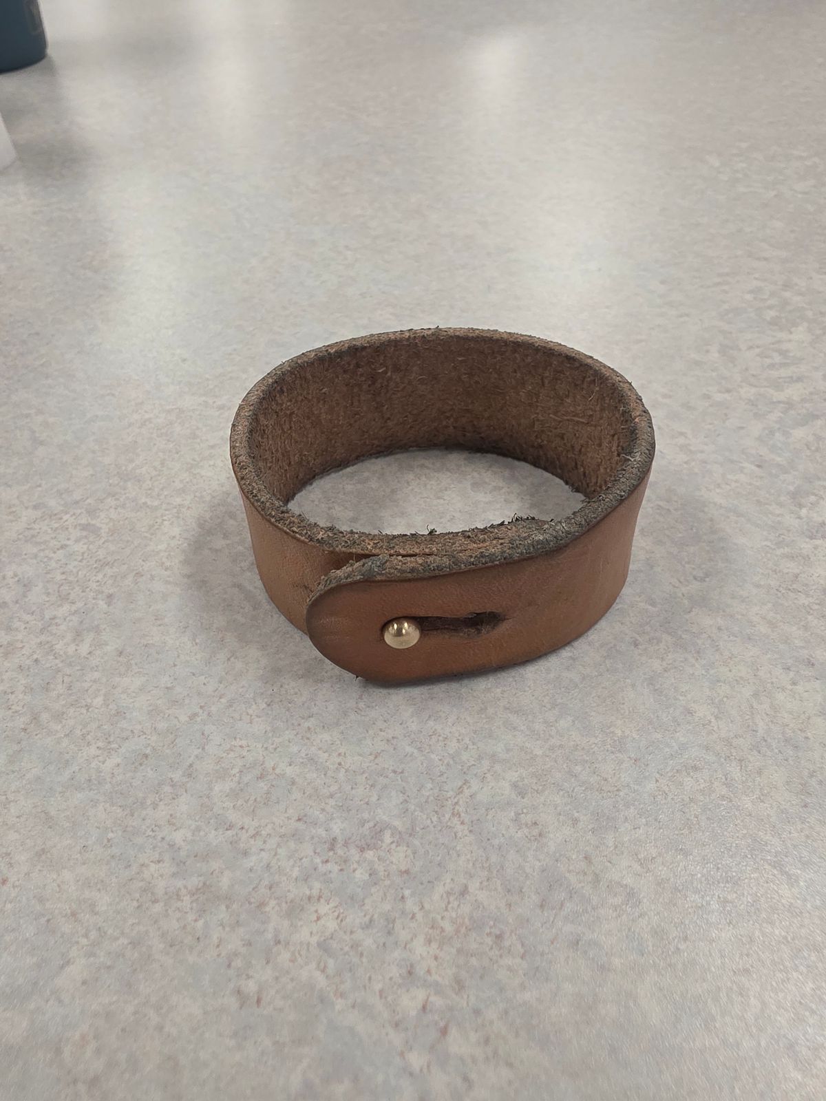 Photo by zestyclosemedicine on November 1, 2025 of the Self-Made Bracelet in Wickett & Craig Natural Veg Tan.