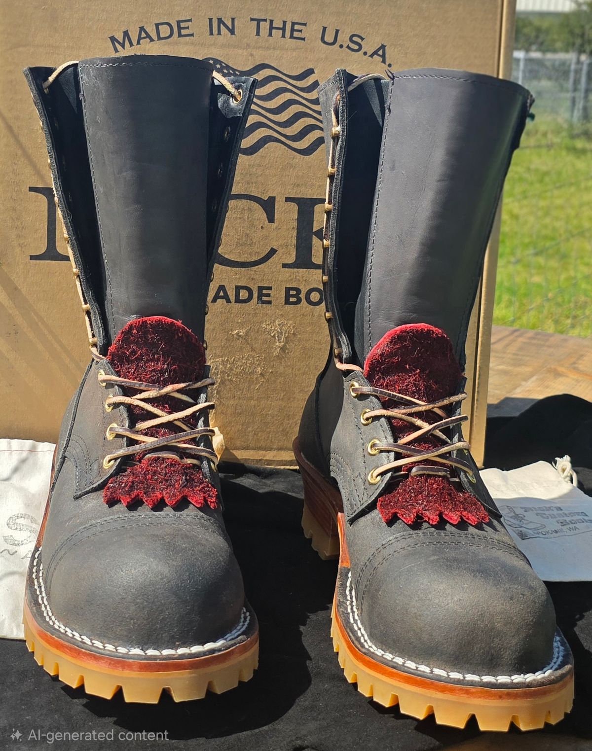 Photo by zestyclosemedicine on October 4, 2025 of the Nicks Nicks / BuilderPro HD in Nick's / Seidel 1964 Ash Grey Waxed Rough Out.