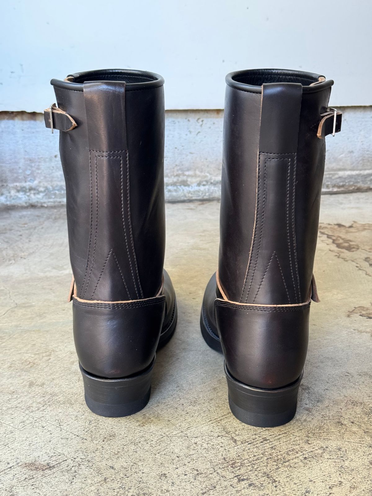 Photo by drmiles on October 1, 2025 of the Addict Boots AB-01 Engineer Boots in Maryam Black Horsebutt.