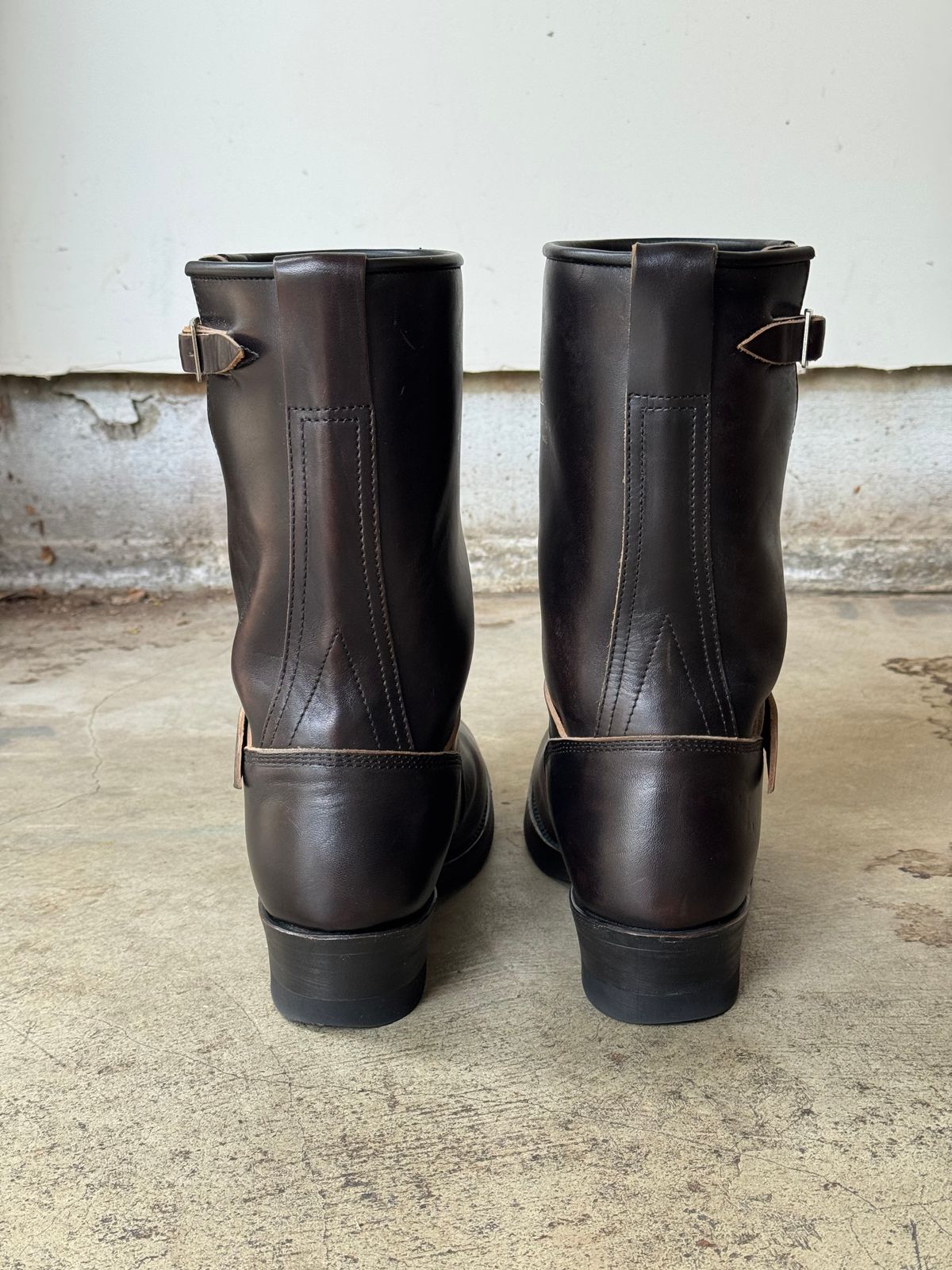 Photo by drmiles on November 1, 2025 of the Addict Boots AB-01 Engineer Boots in Maryam Black Horsebutt.