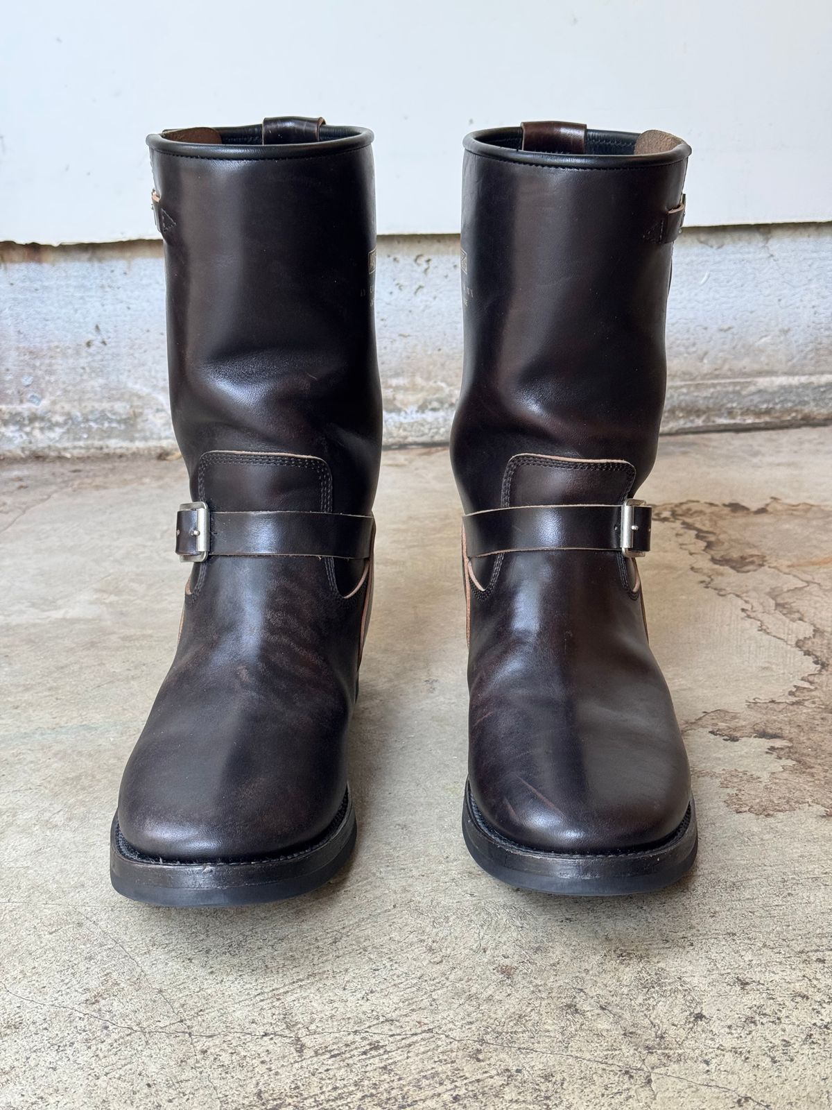 Photo by drmiles on November 1, 2025 of the Addict Boots AB-01 Engineer Boots in Maryam Black Horsebutt.