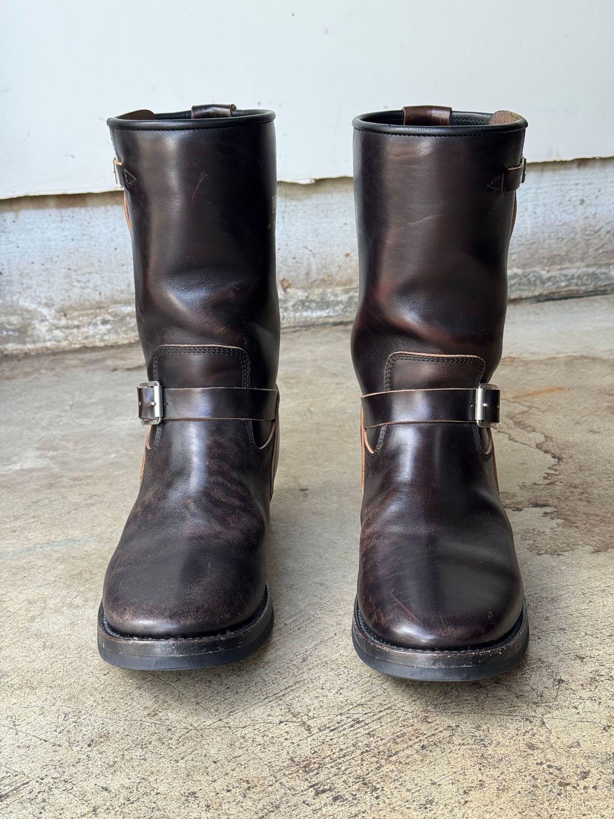 Photo by drmiles on February 5, 2026 of the Addict Boots AB-01 Engineer Boots in Maryam Black Horsebutt.