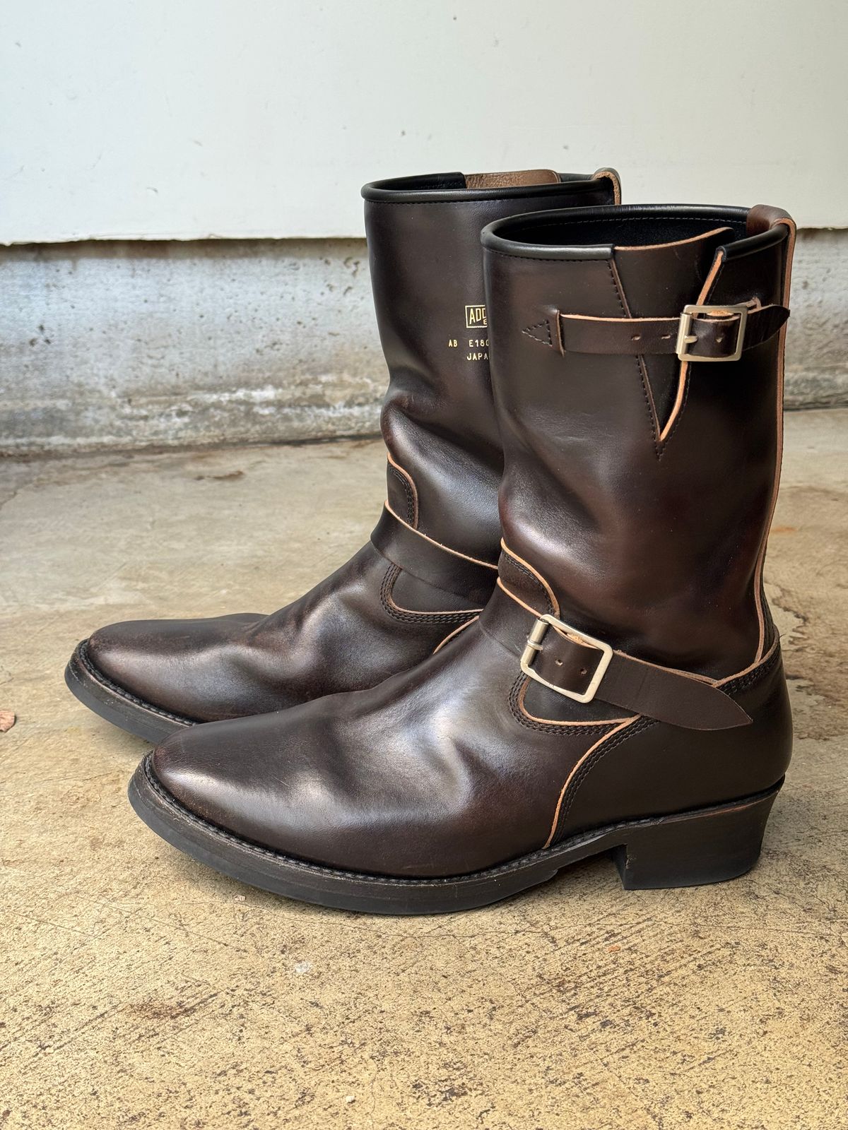 Photo by drmiles on March 5, 2026 of the Addict Boots AB-01 Engineer Boots in Maryam Black Horsebutt.