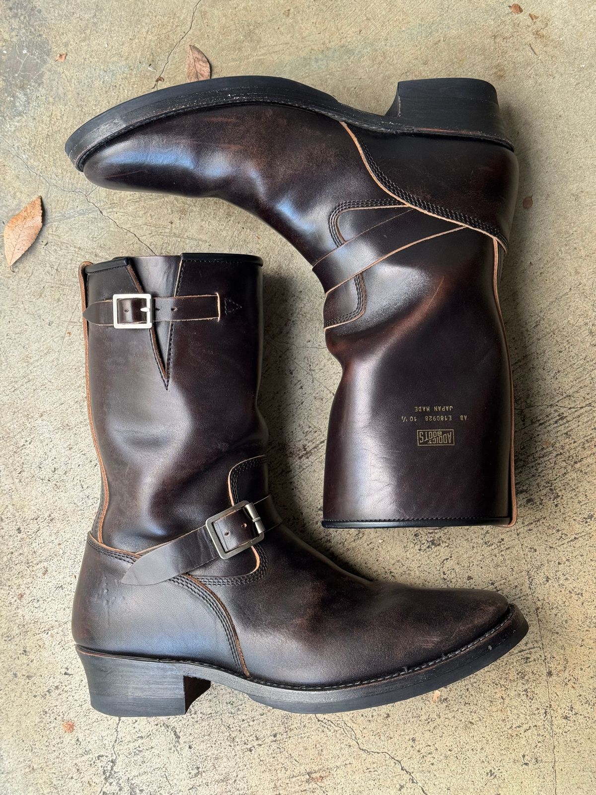 Photo by drmiles on March 5, 2026 of the Addict Boots AB-01 Engineer Boots in Maryam Black Horsebutt.