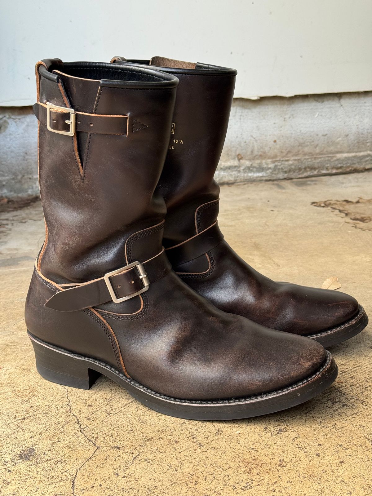 Photo by drmiles on March 5, 2026 of the Addict Boots AB-01 Engineer Boots in Maryam Black Horsebutt.