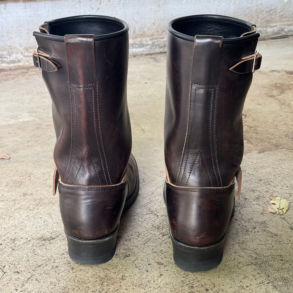 Photo by drmiles on April 3, 2026 of the Addict Boots AB-01 Engineer Boots in Maryam Black Horsebutt.