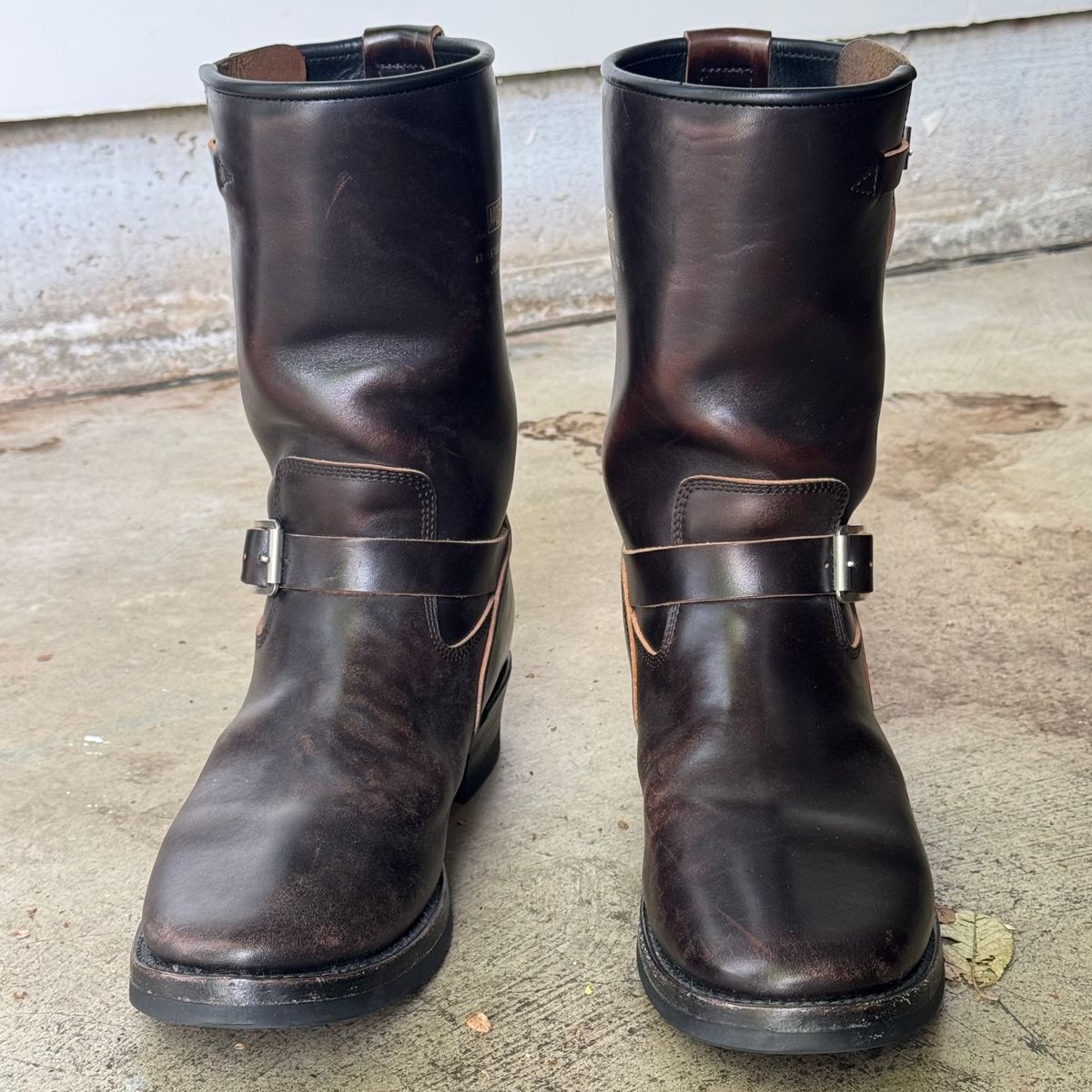 Photo by drmiles on April 3, 2026 of the Addict Boots AB-01 Engineer Boots in Maryam Black Horsebutt.