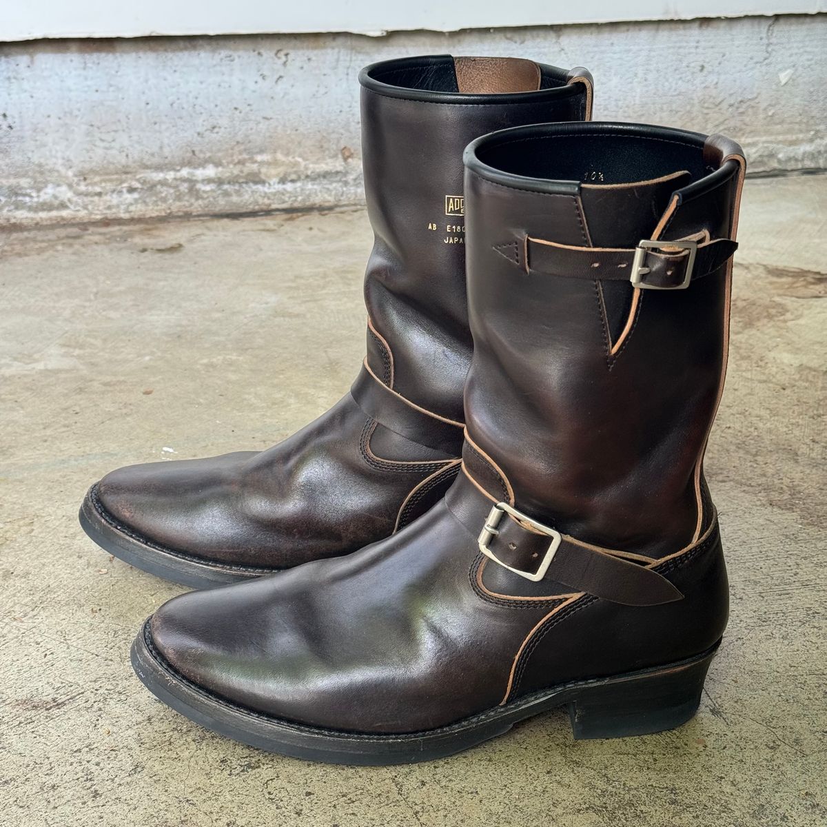 Photo by drmiles on April 3, 2026 of the Addict Boots AB-01 Engineer Boots in Maryam Black Horsebutt.