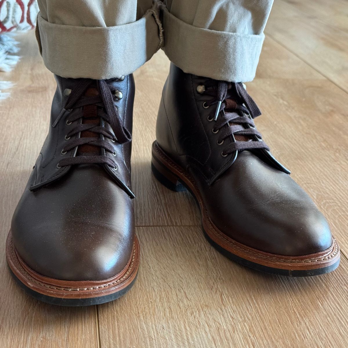 Photo by drmiles on April 15, 2026 of the Allen Edmonds Higgins Mill in Horween Brown Chromexcel.