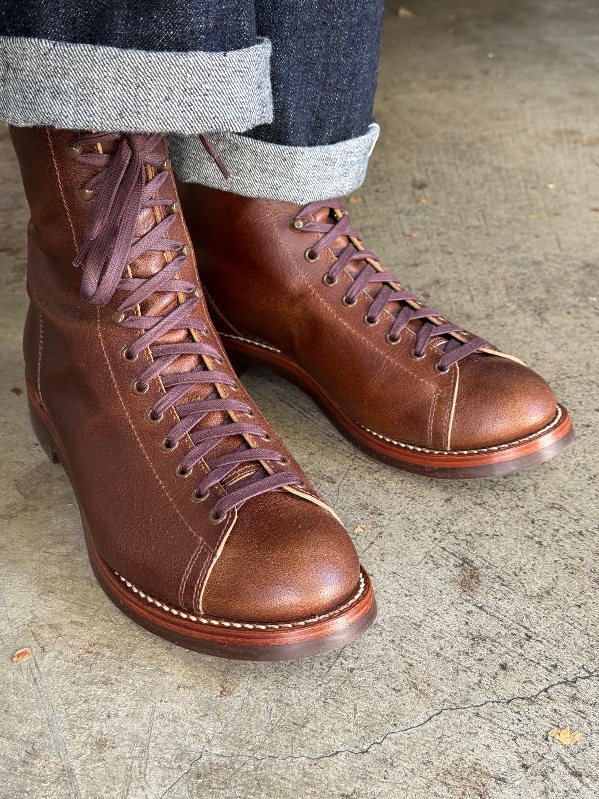 Photo by drmiles on December 13, 2025 of the John Lofgren Fieldmaster in Horween Havana SHF Horsehide.