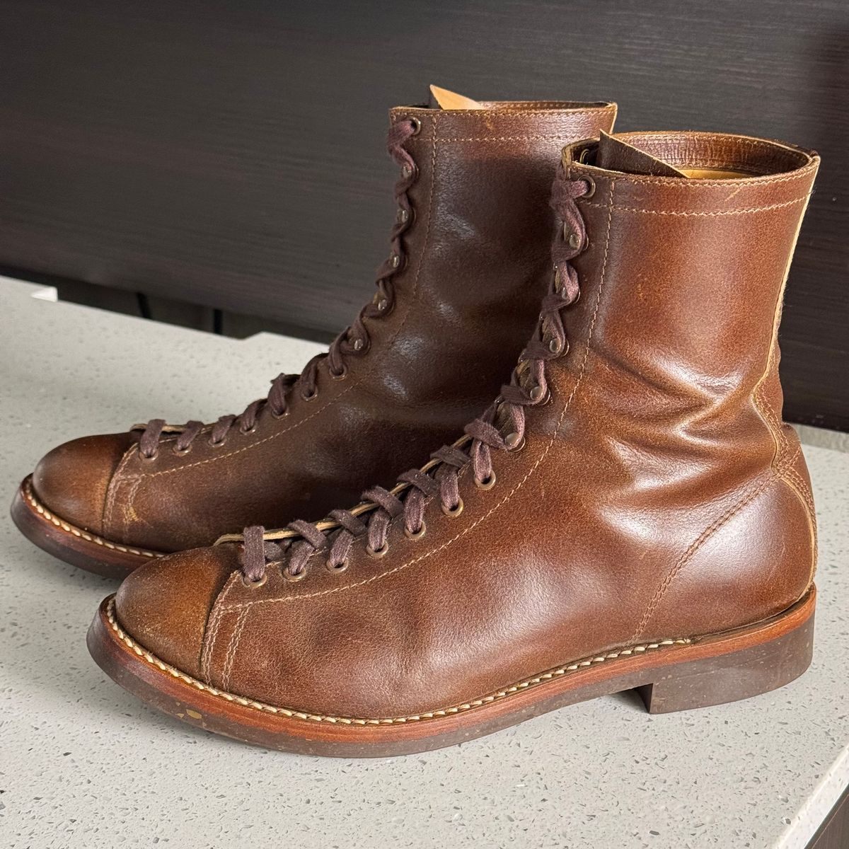 Photo by drmiles on March 30, 2026 of the John Lofgren Fieldmaster in Horween Havana SHF Horsehide.