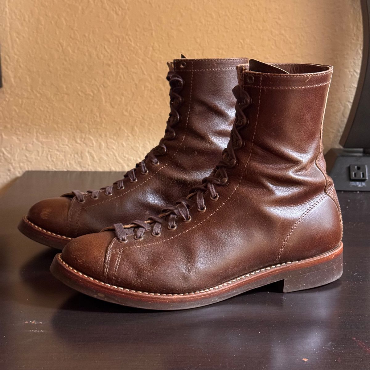 Photo by drmiles on April 15, 2026 of the John Lofgren Fieldmaster in Horween Havana SHF Horsehide.