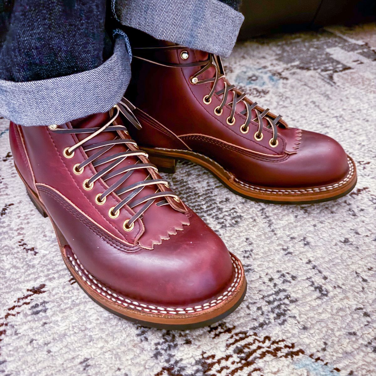 Photo by drmiles on September 12, 2025 of the White's 350 Cutter in Horween Color 8 Chromexcel.