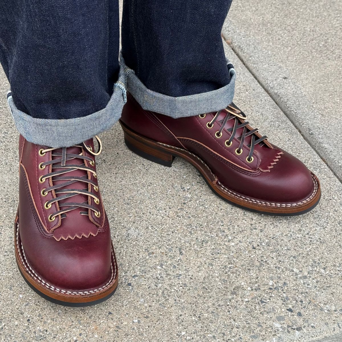 Photo by drmiles on September 12, 2025 of the White's 350 Cutter in Horween Color 8 Chromexcel.
