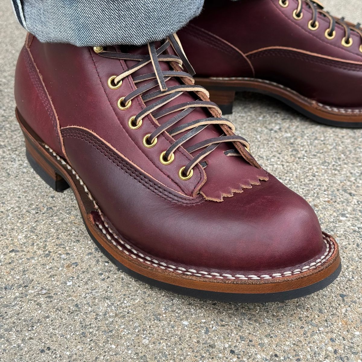Photo by drmiles on September 12, 2025 of the White's C350 Cutter in Horween Color 8 Chromexcel.
