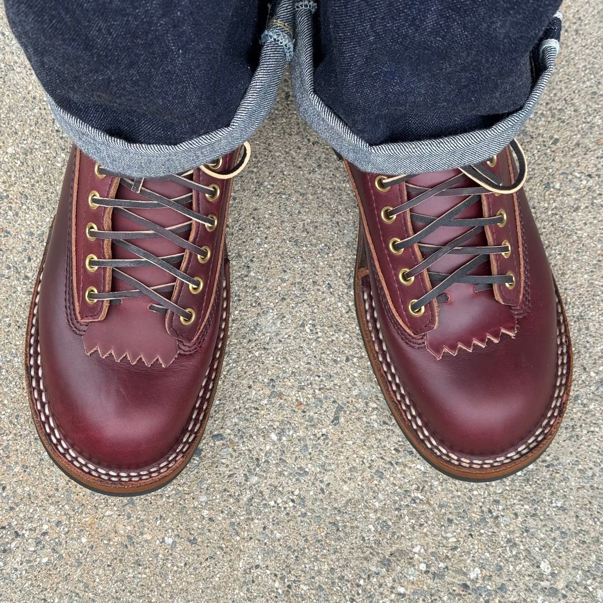 Photo by drmiles on September 12, 2025 of the White's C350 Cutter in Horween Color 8 Chromexcel.
