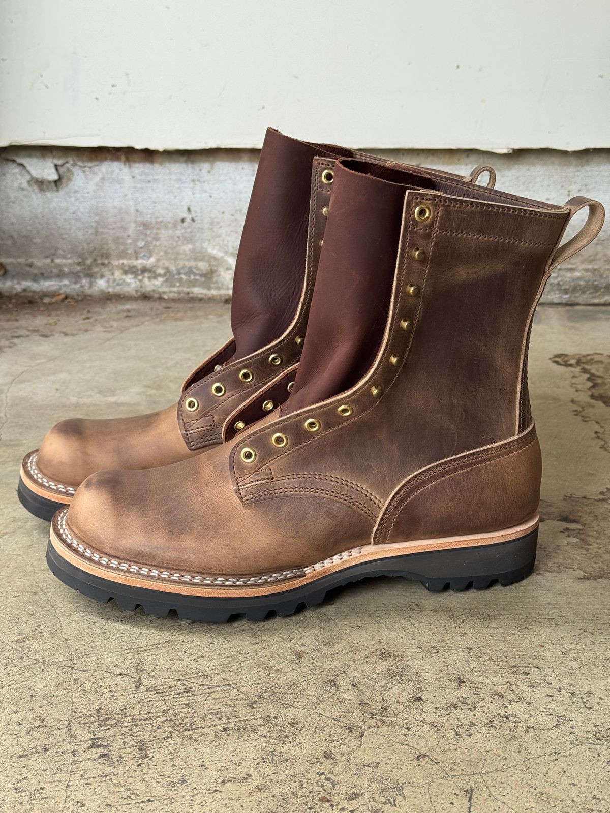 Photo by drmiles on November 1, 2025 of the Nicks MTO in Horween Natural Predator.