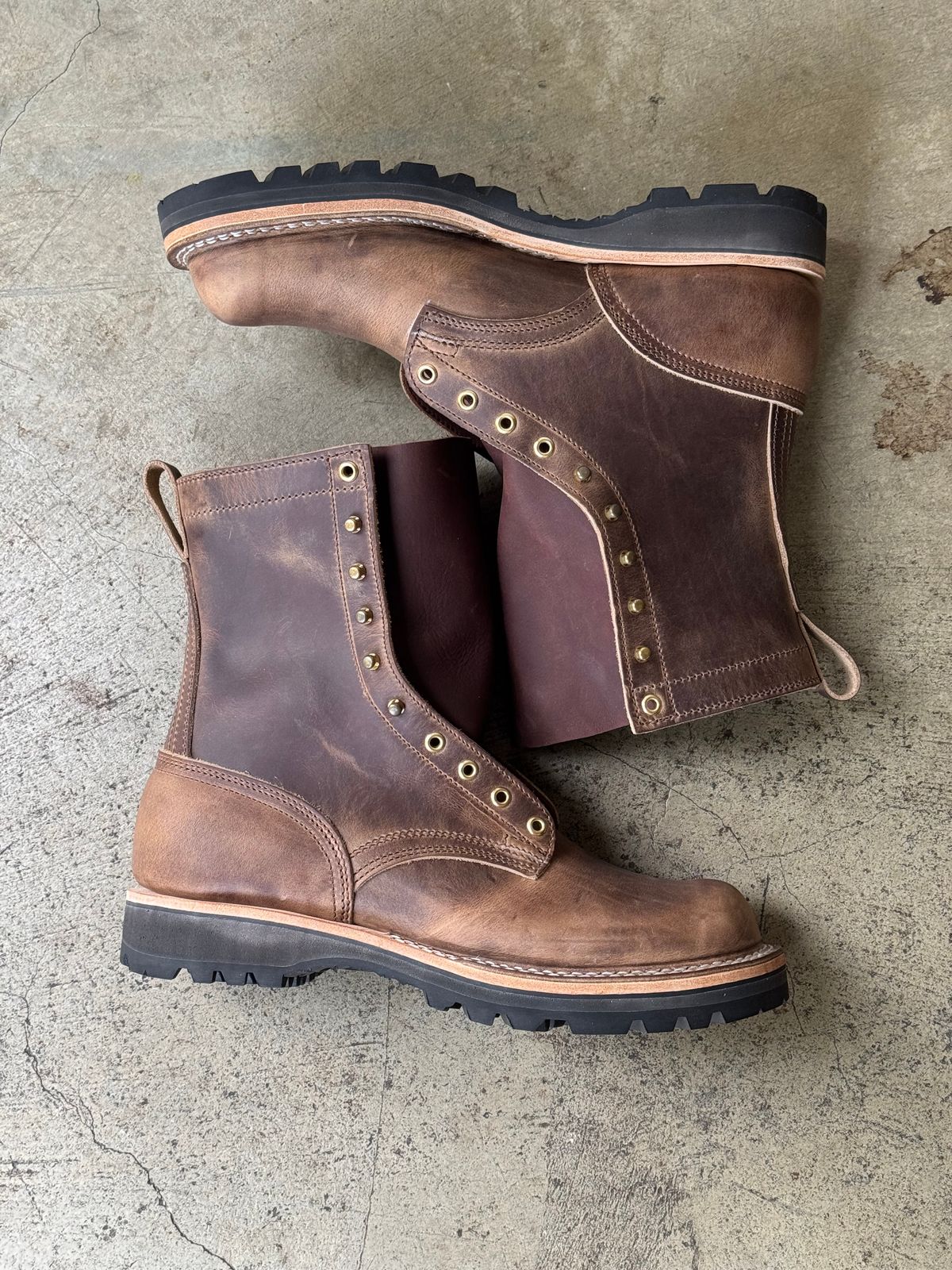 Photo by drmiles on November 1, 2025 of the Nicks MTO in Horween Natural Predator.