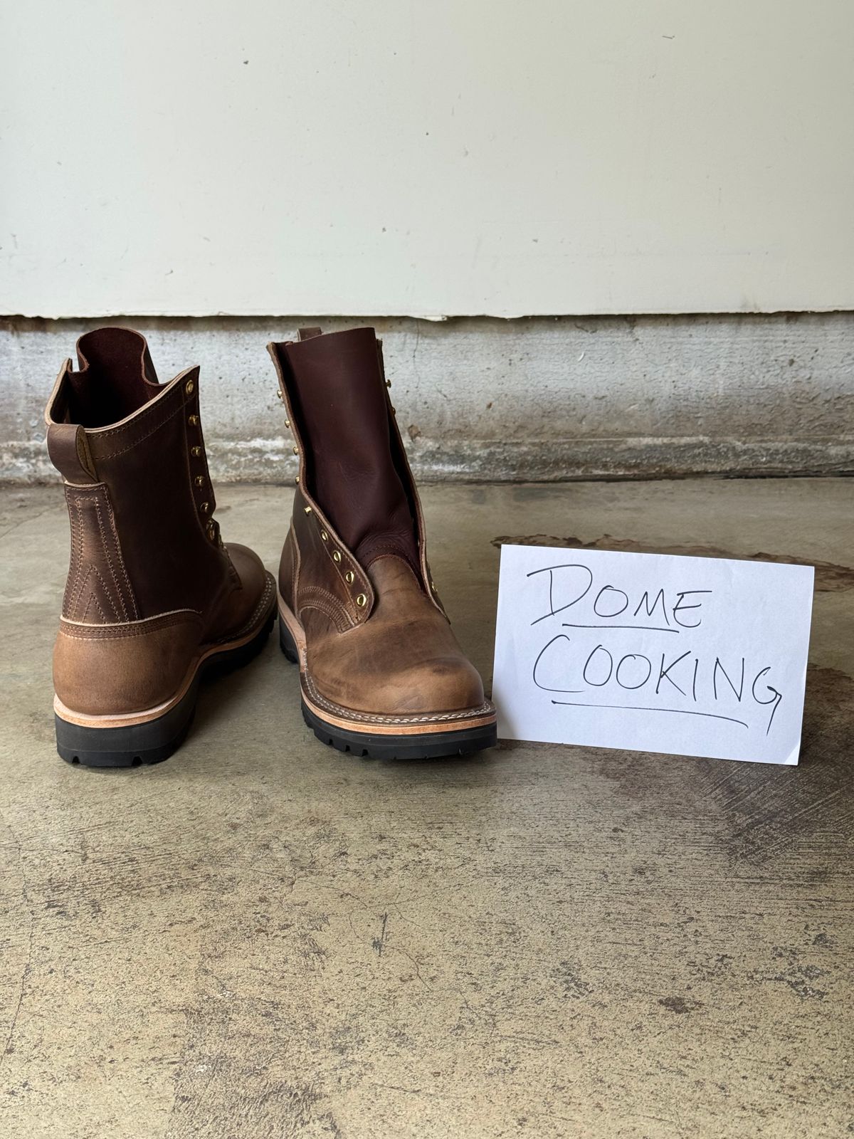 Photo by drmiles on November 1, 2025 of the Nicks MTO in Horween Natural Predator.