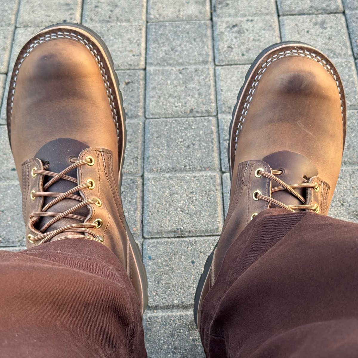 Photo by drmiles on November 30, 2025 of the Nicks MTO in Horween Natural Predator.