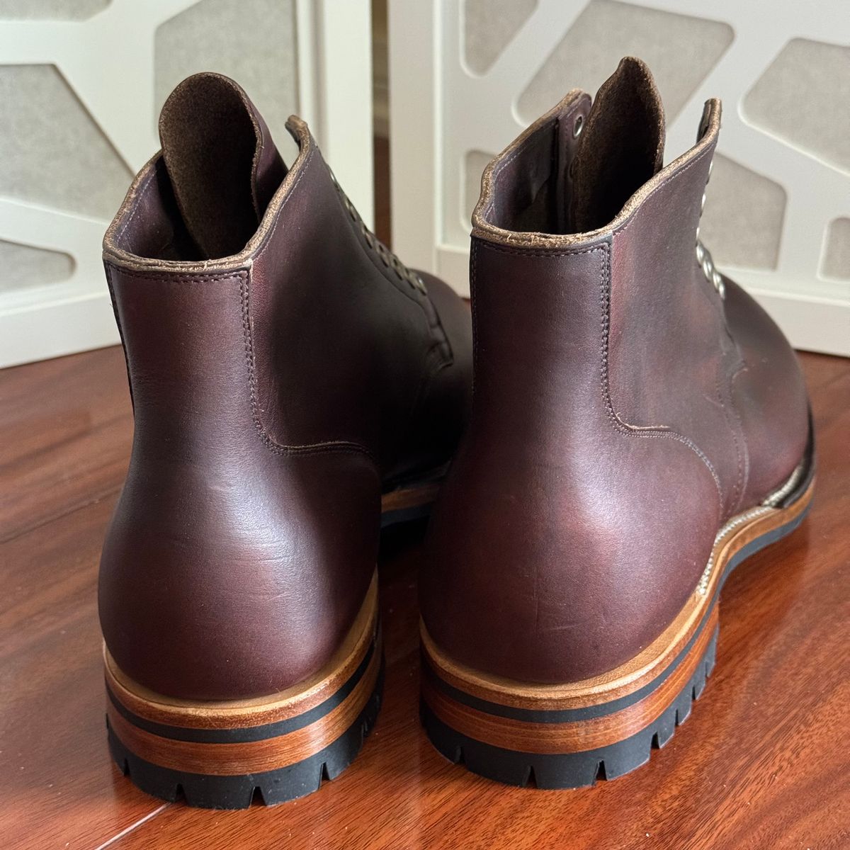 Photo by drmiles on May 12, 2025 of the Viberg Service Boot in Horween Kudu Chromexcel.