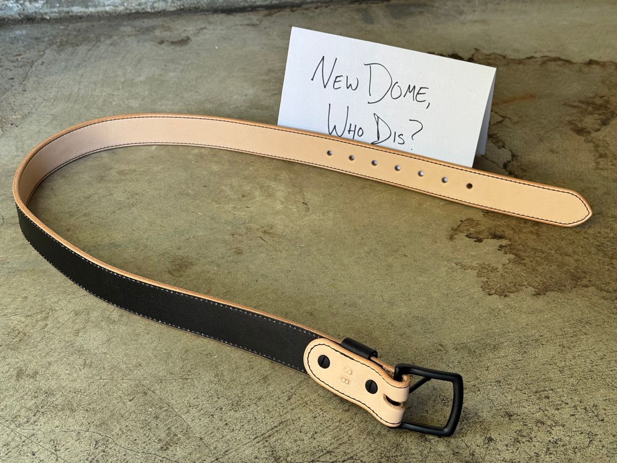 Photo by drmiles on October 1, 2025 of the Nicks Heavy Duty Work Belt in Wickett & Craig Natural Veg Tan.