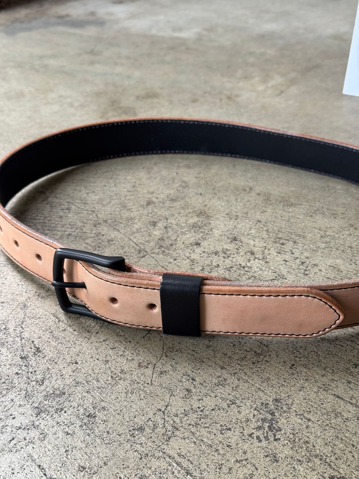 Photo by drmiles on November 1, 2025 of the Nicks Heavy Duty Work Belt in Wickett & Craig Natural Veg Tan.