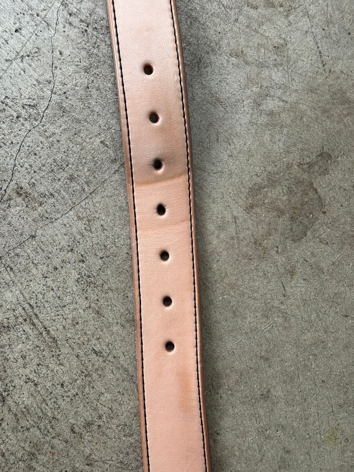 Photo by drmiles on November 1, 2025 of the Nicks Heavy Duty Work Belt in Wickett & Craig Natural Veg Tan.