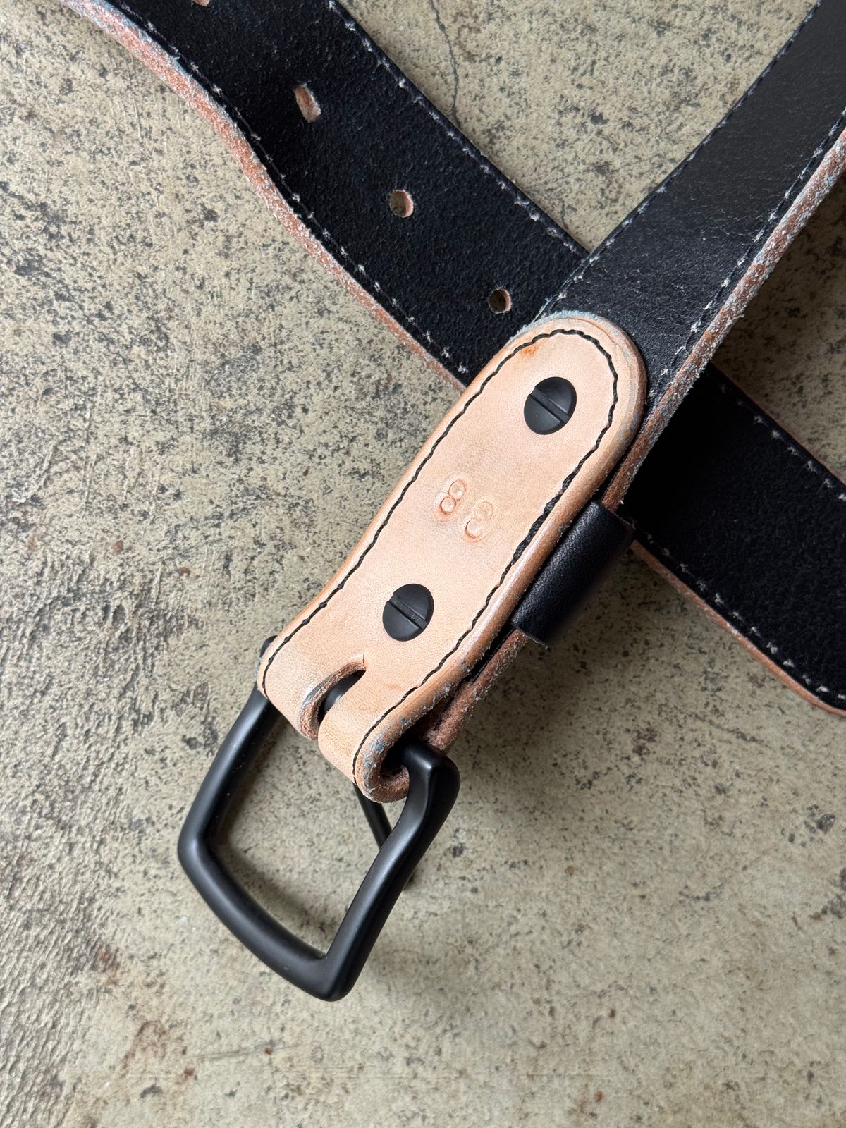 Photo by drmiles on November 1, 2025 of the Nicks Heavy Duty Work Belt in Wickett & Craig Natural Veg Tan.