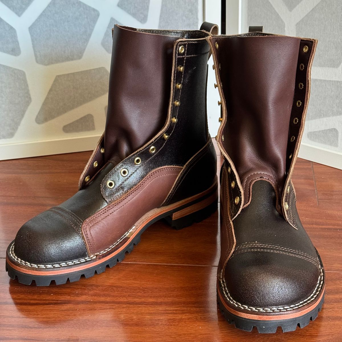 Photo by drmiles on August 8, 2025 of the Nicks x Rose Anvil ND1 in Horween Brown Waxed Flesh.