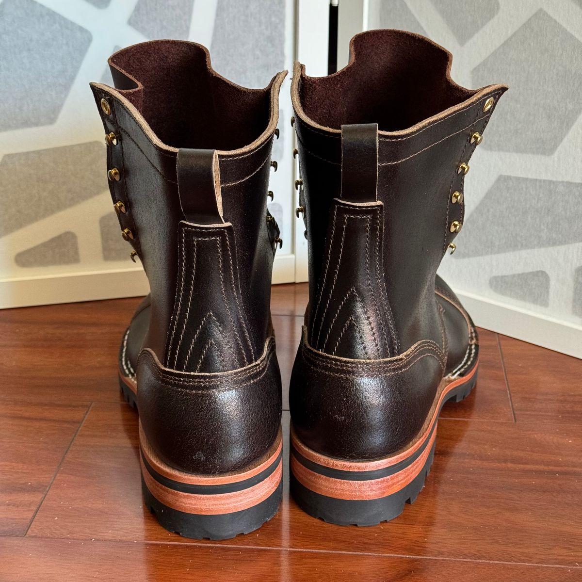 Photo by drmiles on August 8, 2025 of the Nicks x Rose Anvil ND1 in Horween Brown Waxed Flesh.