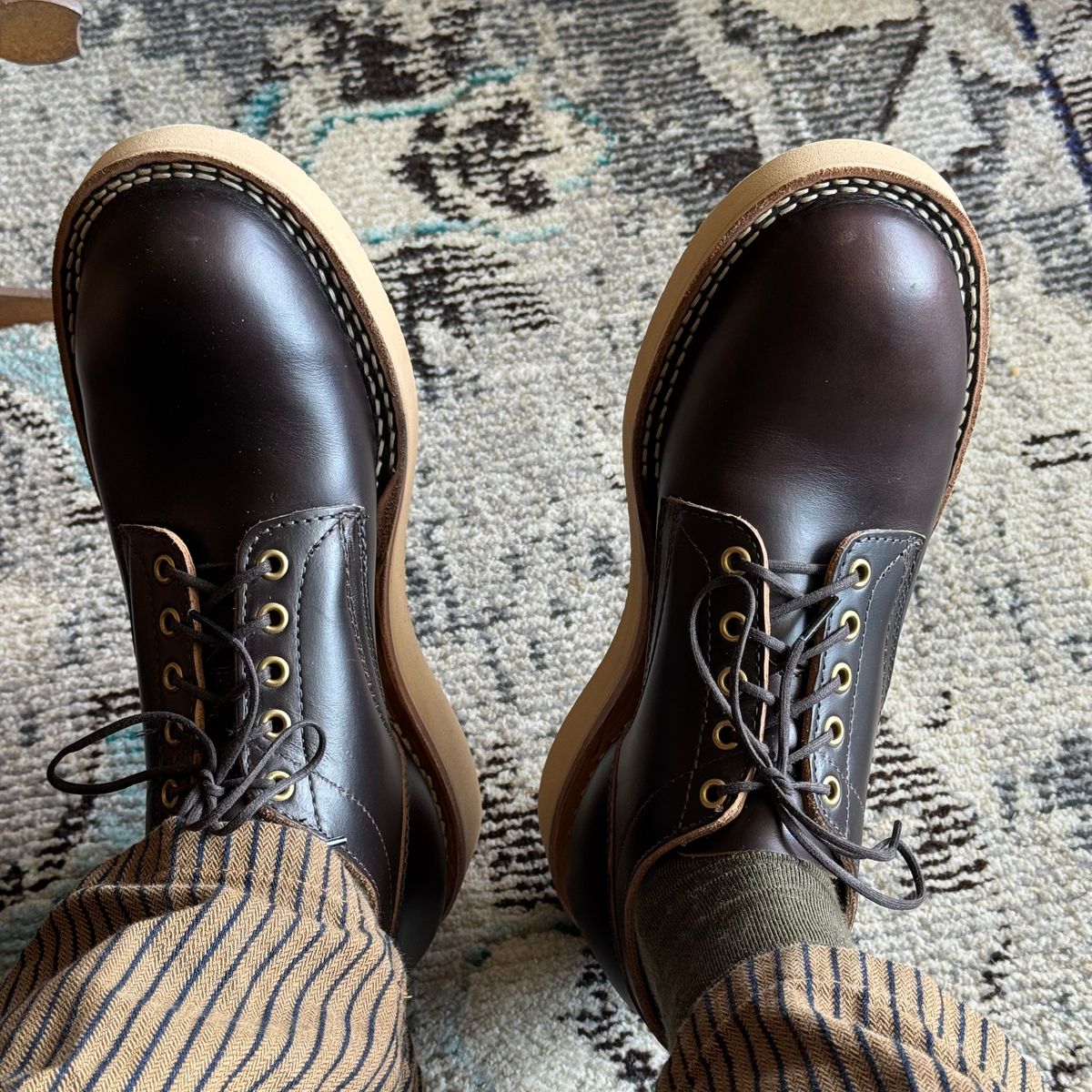 Photo by drmiles on August 23, 2025 of the White's Rainier Oxford in Horween Brown Chromexcel Horsehide.