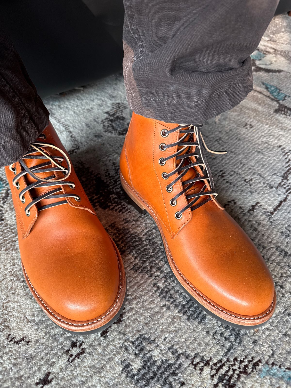Photo by drmiles on January 30, 2025 of the Oak Street Bootmakers Trench Boot in Badalassi Carlo Olmo Minerva Liscio.