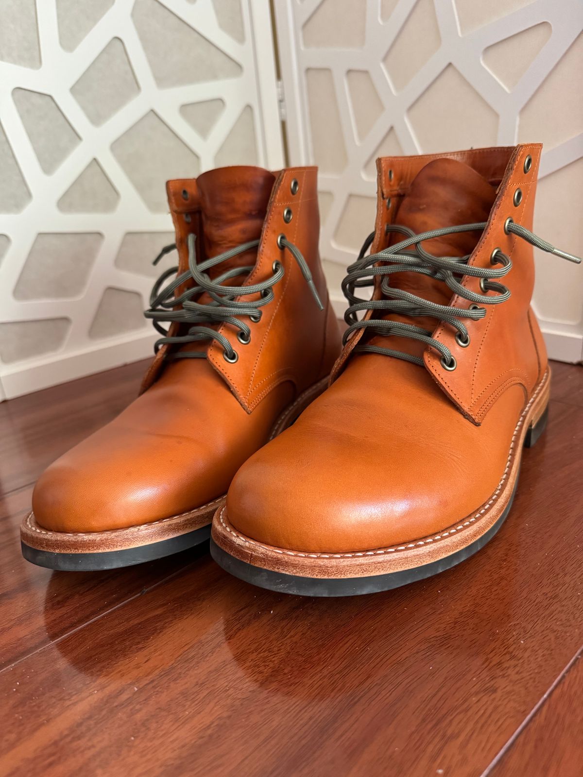 Photo by drmiles on February 17, 2025 of the Oak Street Bootmakers Trench Boot in Badalassi Carlo Olmo Minerva Liscio.