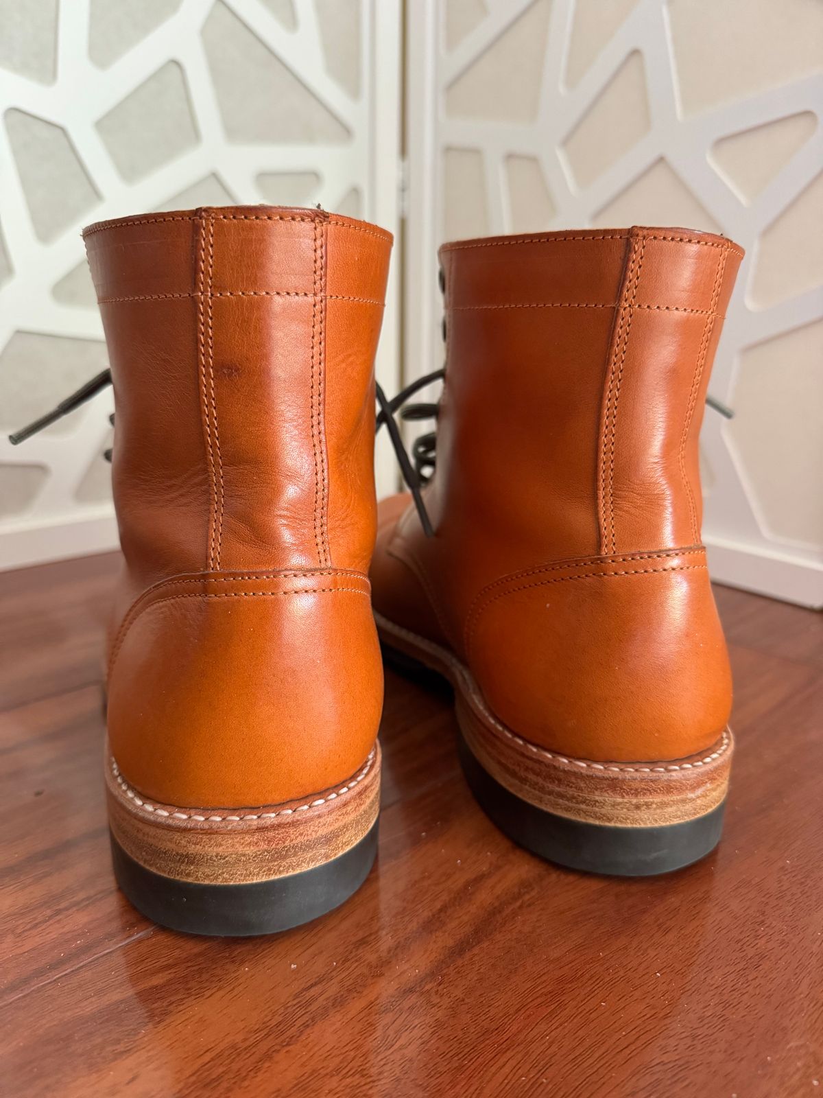 Photo by drmiles on February 17, 2025 of the Oak Street Bootmakers Trench Boot in Badalassi Carlo Olmo Minerva Liscio.