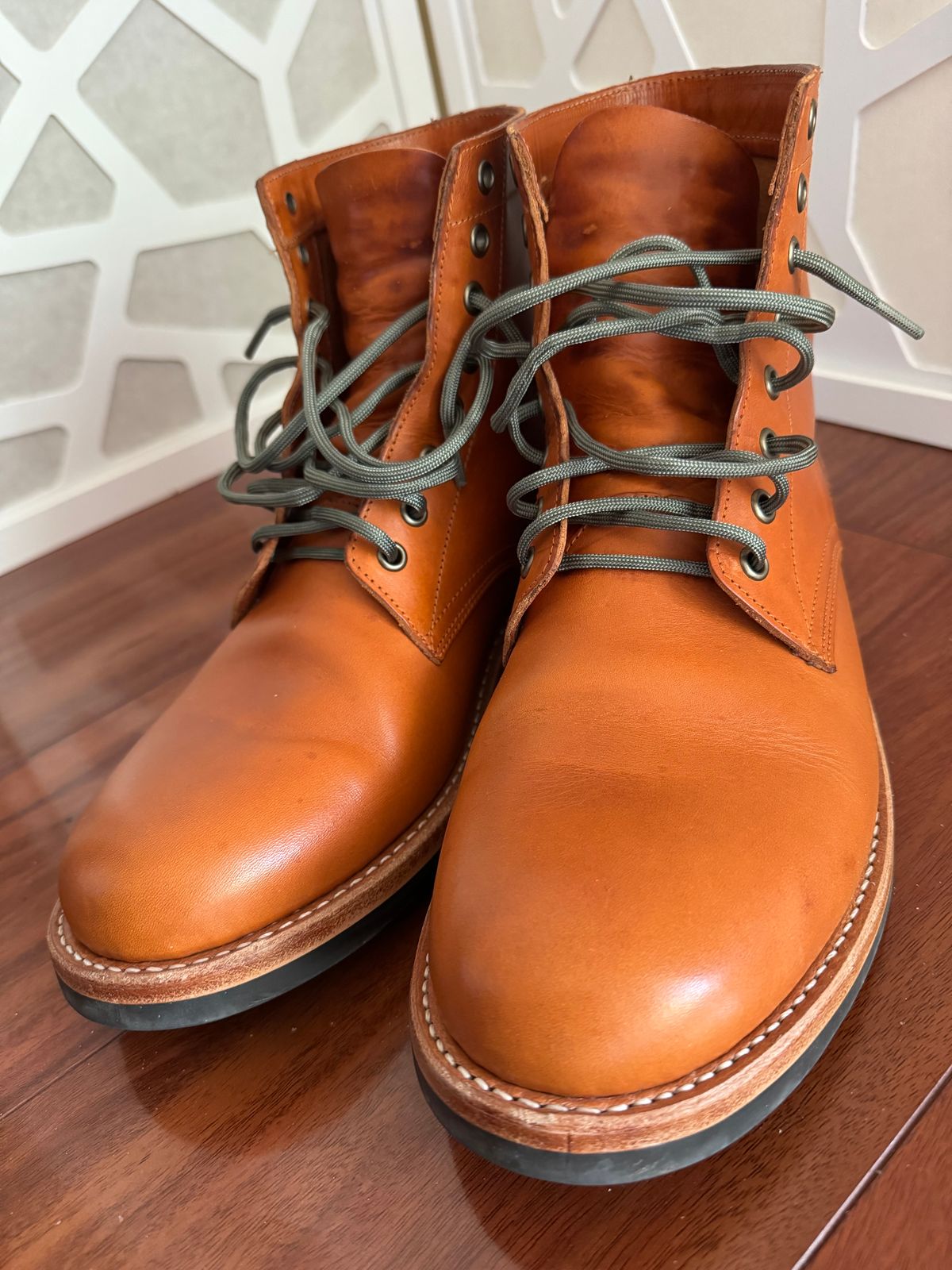 Photo by drmiles on February 17, 2025 of the Oak Street Bootmakers Trench Boot in Badalassi Carlo Olmo Minerva Liscio.