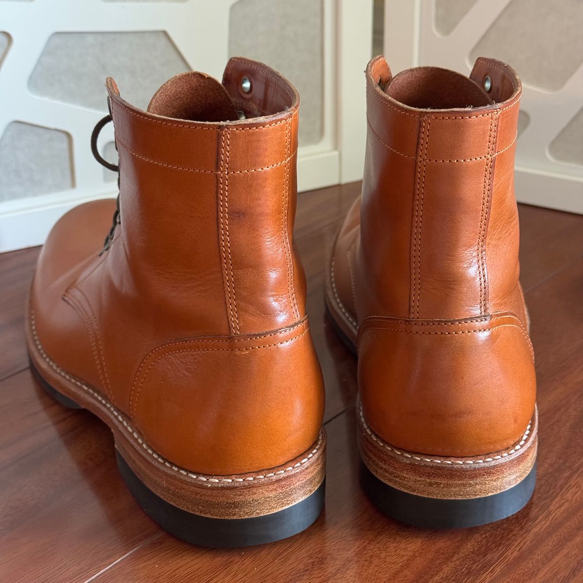 Photo by drmiles on May 11, 2025 of the Oak Street Bootmakers Trench Boot in Badalassi Carlo Olmo Minerva Liscio.