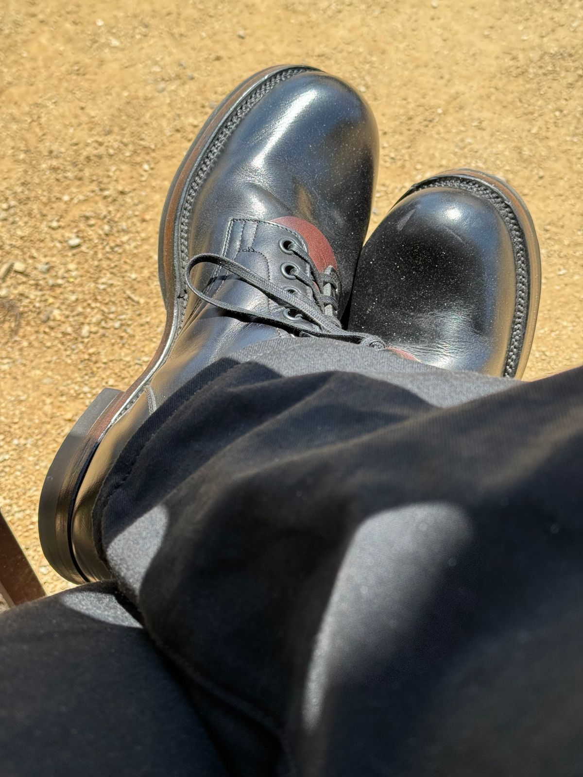 Photo by drmiles on June 8, 2025 of the Viberg Service Boot in Horween Black Chromexcel.