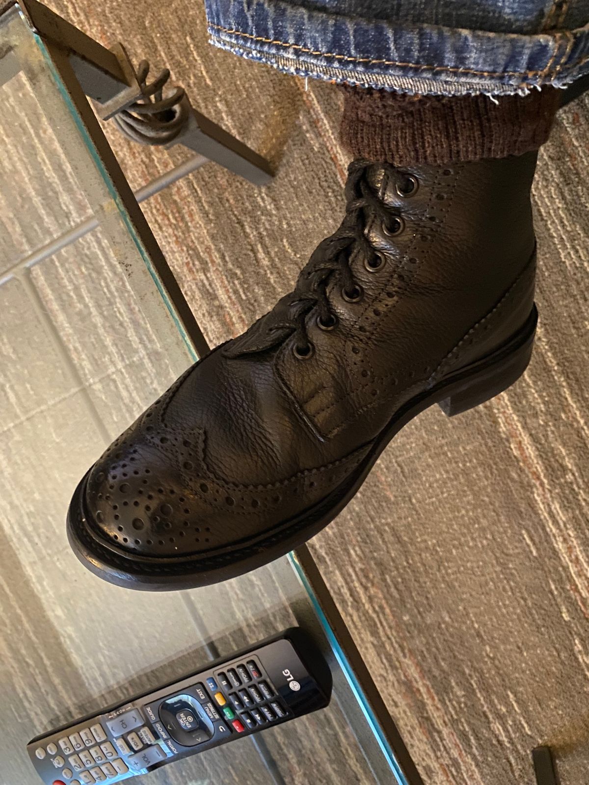 Photo by Colonel_Gringo on May 31, 2026 of the Tricker's Stow Country Boot in Black Muflone.
