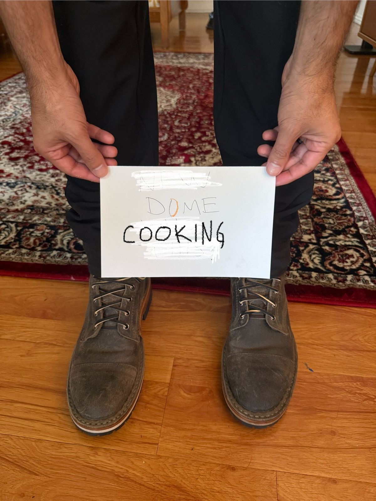 Photo by kinnikuman on November 1, 2025 of the White's MP-Sherman Toe Cap in C.f. Stead Tobacco Waxy Commander.