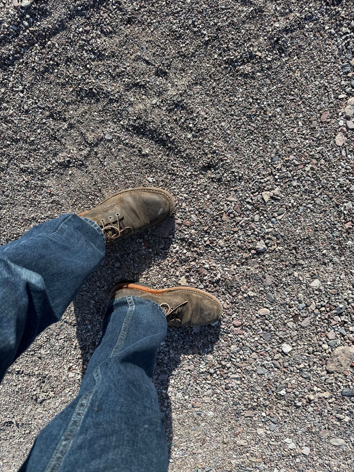 Photo by kinnikuman on November 27, 2025 of the White's MP-Sherman Toe Cap in C.f. Stead Tobacco Waxy Commander.