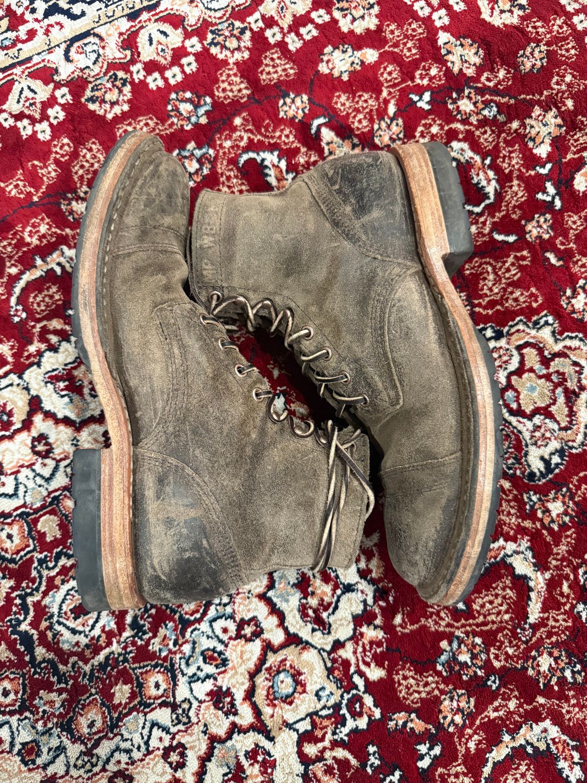 Photo by kinnikuman on February 4, 2026 of the White's MP-Sherman Toe Cap in C.f. Stead Tobacco Waxy Commander.