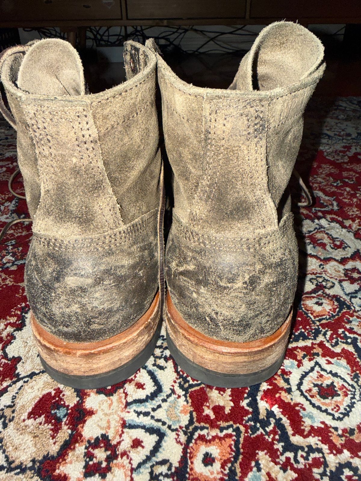 Photo by kinnikuman on April 6, 2026 of the White's MP-Sherman Toe Cap in C.f. Stead Tobacco Waxy Commander.