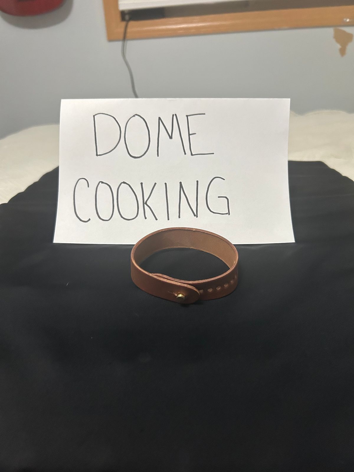 Photo by iambaruch on November 3, 2025 of the Guarded Goods Button stud strap in Horween Unglazed Natural Shell Cordovan.