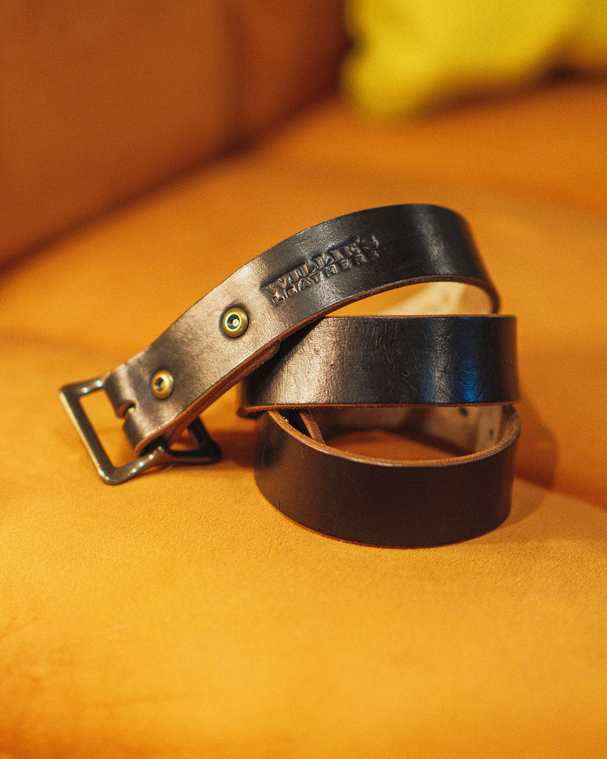 Photo by badbudz on December 3, 2025 of the Willie's Handmade Boots Willie's Seńor Belt in Natural Vegtable Tanned Leather.