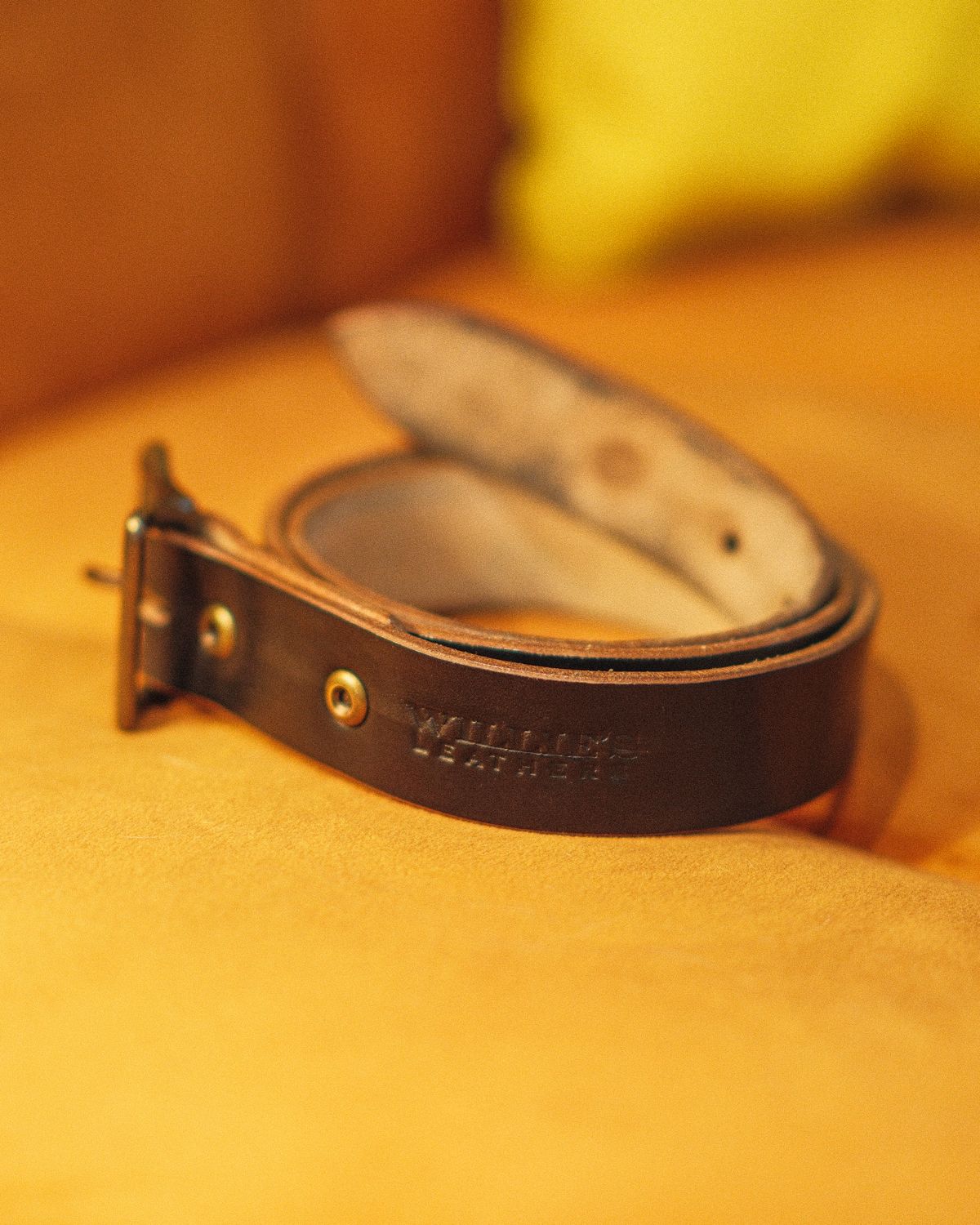 Photo by badbudz on December 3, 2025 of the Willie's Handmade Boots Willie's Seńor Belt in Natural Vegtable Tanned Leather.