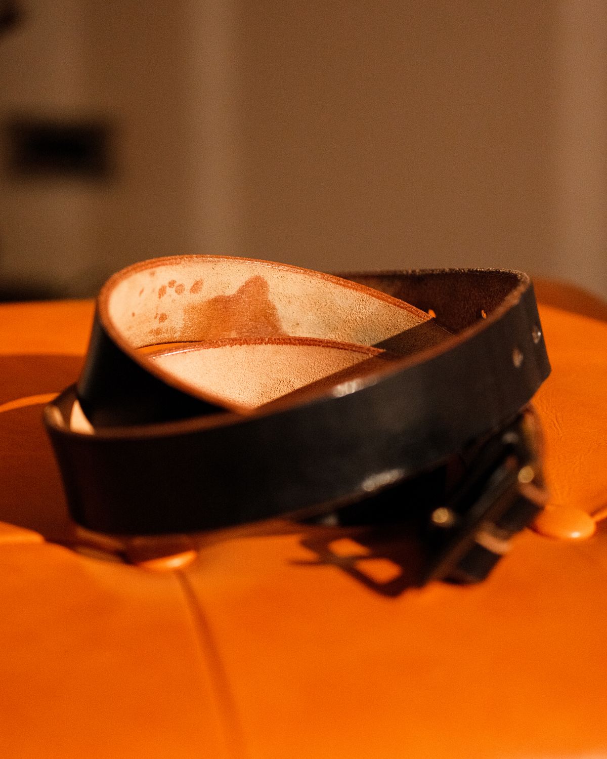 Photo by badbudz on March 4, 2026 of the Willie's Handmade Boots Willie's Seńor Belt in Natural Vegtable Tanned Leather.