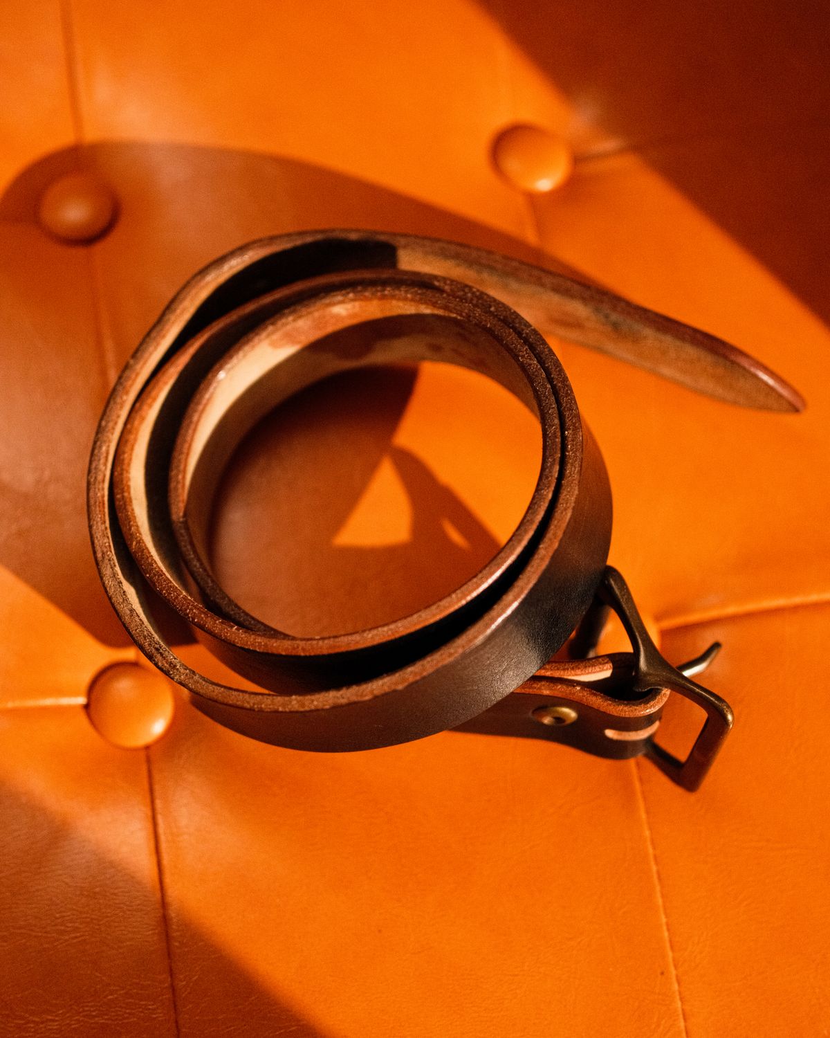 Photo by badbudz on March 4, 2026 of the Willie's Handmade Boots Willie's Seńor Belt in Natural Vegtable Tanned Leather.