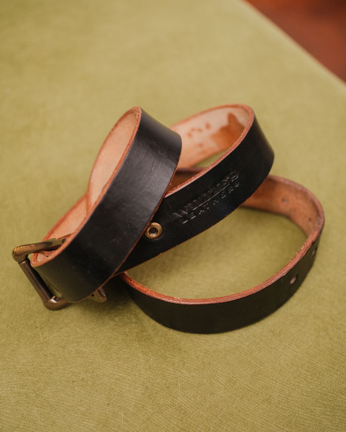 Photo by badbudz on April 5, 2026 of the Willie's Handmade Boots Willie's Seńor Belt in Natural Vegtable Tanned Leather.