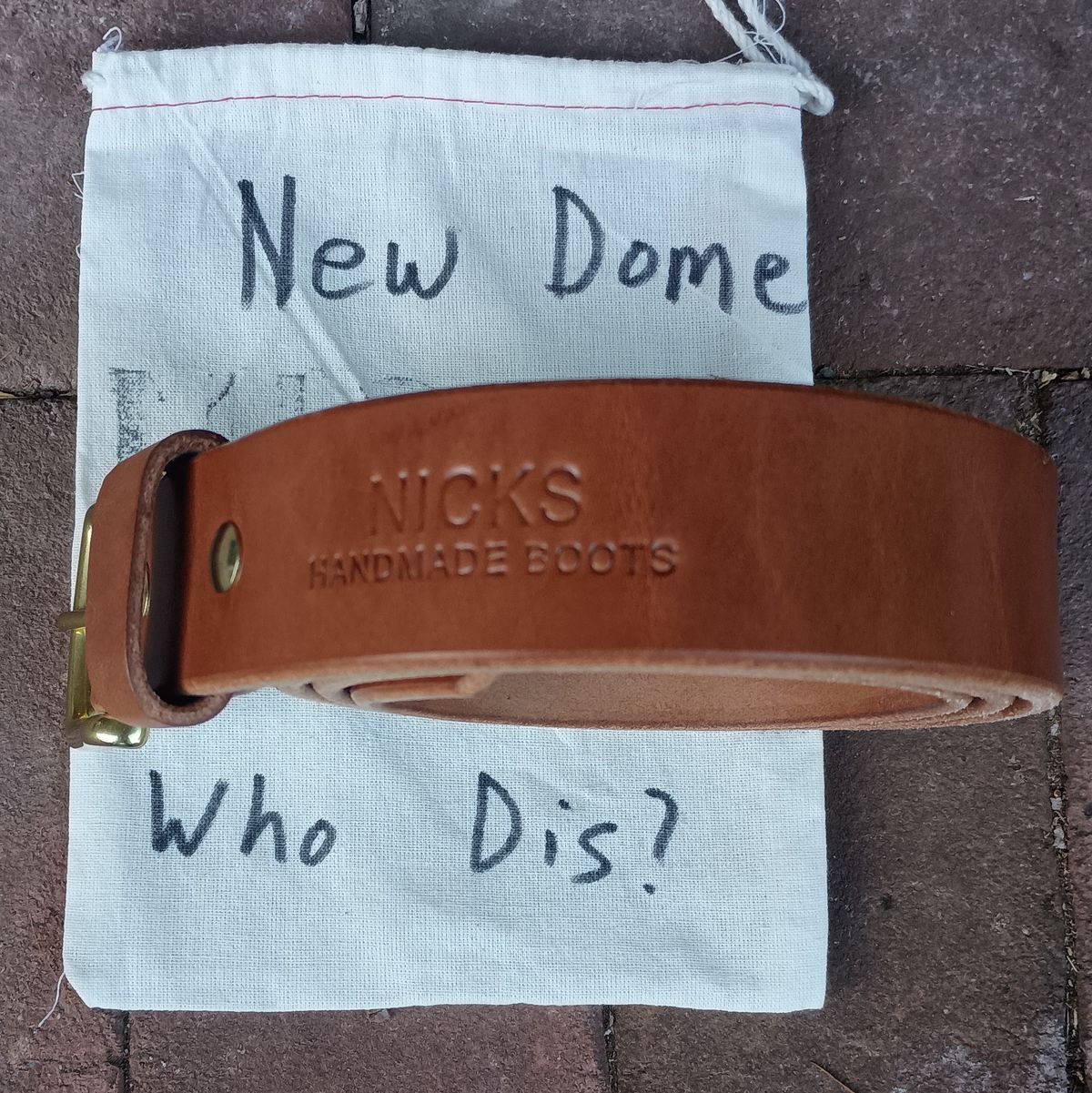 Photo by mnstrsvg21 on October 2, 2025 of the Nicks Heavy Duty Leather Work Belt in Wickett & Craig Buck Brown Traditional Harness.